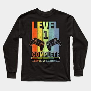 Level 1 Complete Gamer 1 Years Wedding Anniversary Long Sleeve T-Shirt